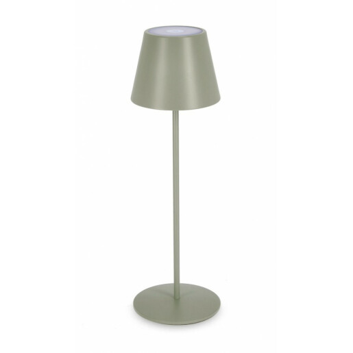 Veioza led cu baterie metal verde Etna 12x38 cm