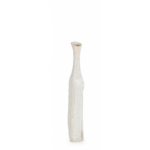 Vaza flori polirasina alba 16x15x86 cm