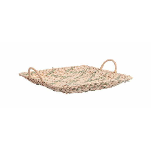 Tava decorativa iarba mare natur verde 34x34x4.5 cm