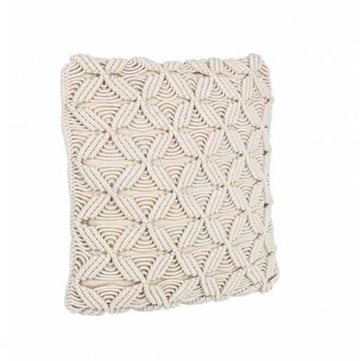 Set 5 perne decorative macrame ivoire 45x45 cm