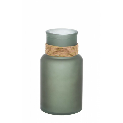 Vaza flori sticla verde 15x28 cm