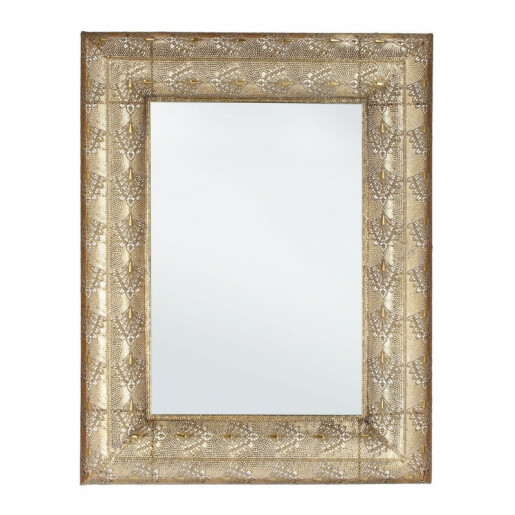 Oglinda perete metal auriu Larjam 70x6.5x90.5 cm