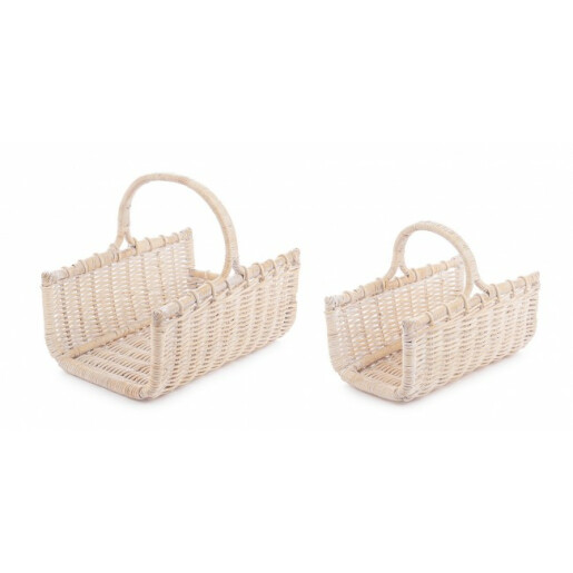 Set 2 cosuri ratan natur Narra 51x28x21 cm, 56x38x24 cm