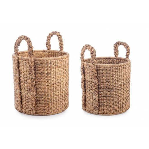 Set 2 cosuri depozitare zambila apa maro Kebur 40x40 cm, 45x45 cm