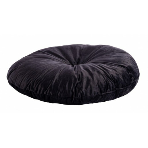 Set 4 perne podea catifea neagra Artemis 90 cm
