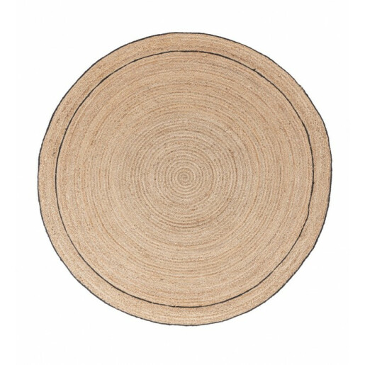 Covor iuta natur negru Ankit 180 cm