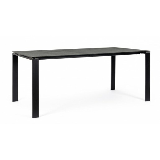 Masa otel ceramica gri antracit Benjamin 180x90x76 cm