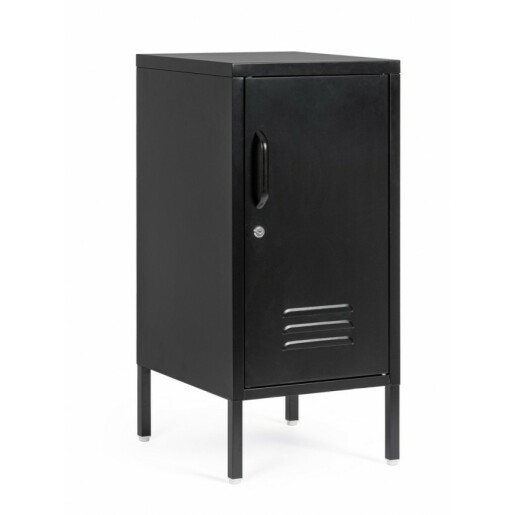 Comoda 1 usa otel negru Cambridge 40x35x76 cm