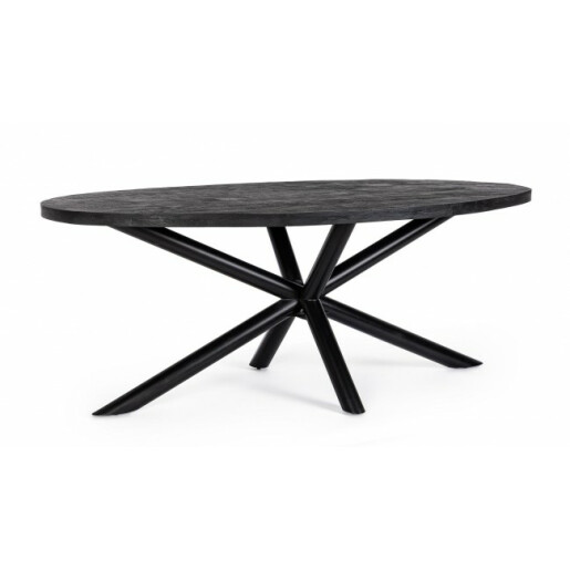 Masa otel lemn mango Hastings 200x110x76 cm