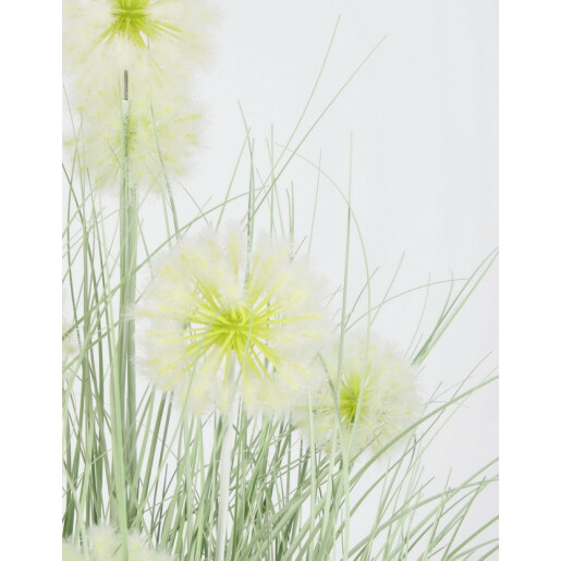 Planta artificiala in ghiveci verde alb 75x105 cm