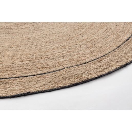 Covor iuta natur negru Ankit 180 cm