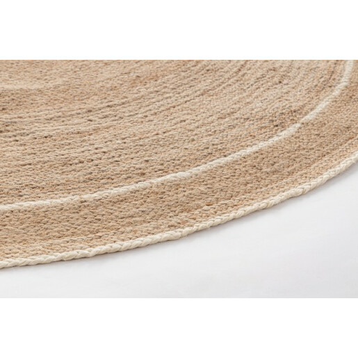 Covor iuta natur alb Ankit 180 cm