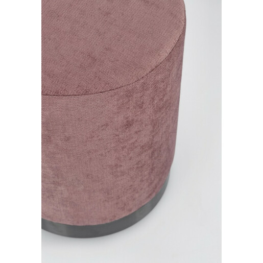 Taburet textil roz otel gri Ernestine 35x42 cm