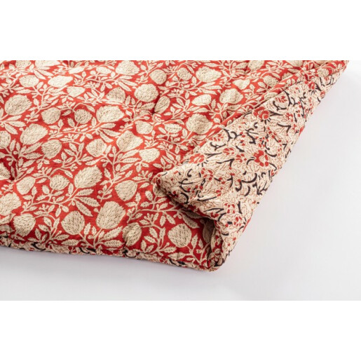 Perna podea bumbac rosu crem Lorient 60x120 cm