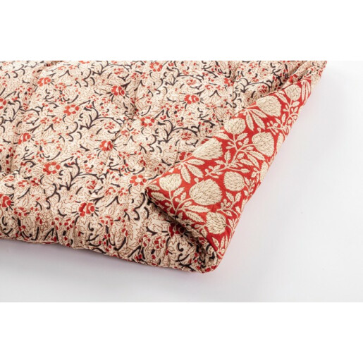 Perna podea bumbac rosu crem Lorient 60x120 cm