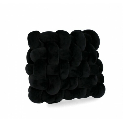 Set 2 perne decorative textil negru Entwine 30x30x10 cm