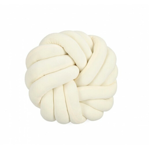 Set 2 perne decorative textil ivoire Entwine 38x10 cm