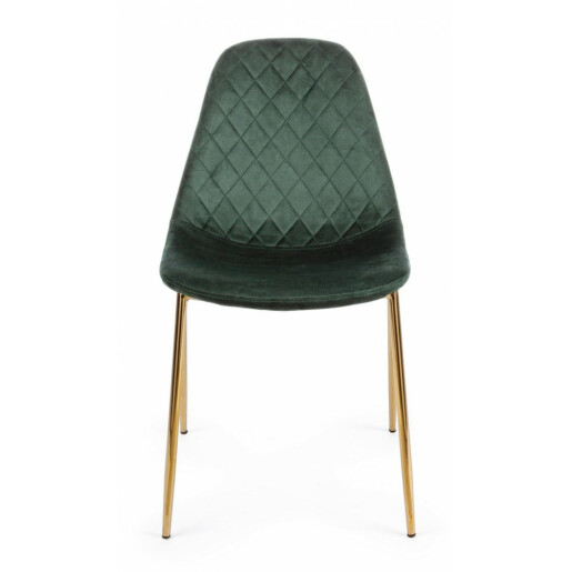 Set 4 scaune catifea verde Terry 48x55x85 cm