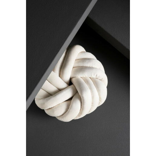 Set 2 perne decorative textil ivoire Entwine 38x10 cm