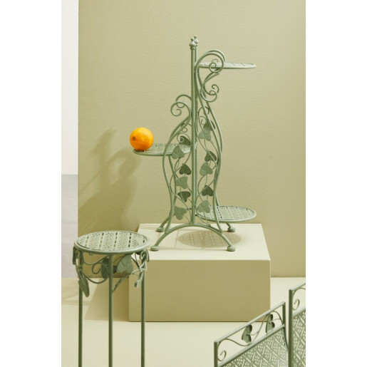 Suport reviste otel verde Harriet 36x22x45 cm