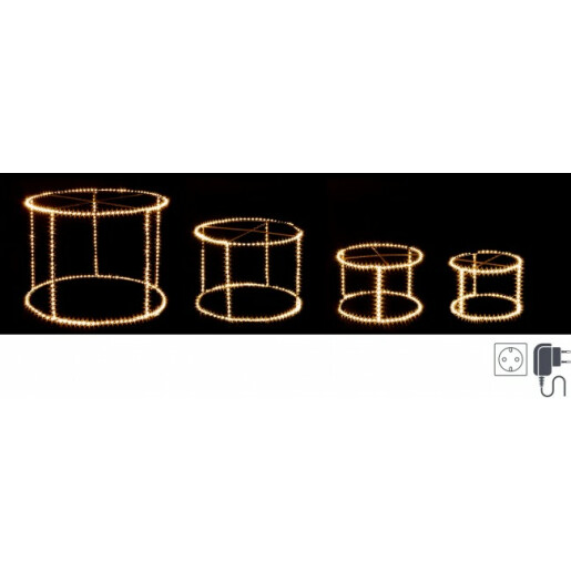 Set 4 decoratiuni luminoase 25x18 cm, 30x20 cm, 38x28 cm, 50x38 cm