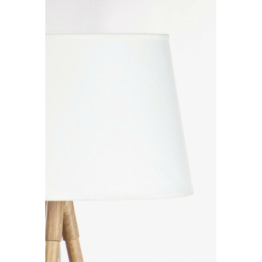 Set 2 lampadare lemn natur textil alb Wallas 52x152 cm