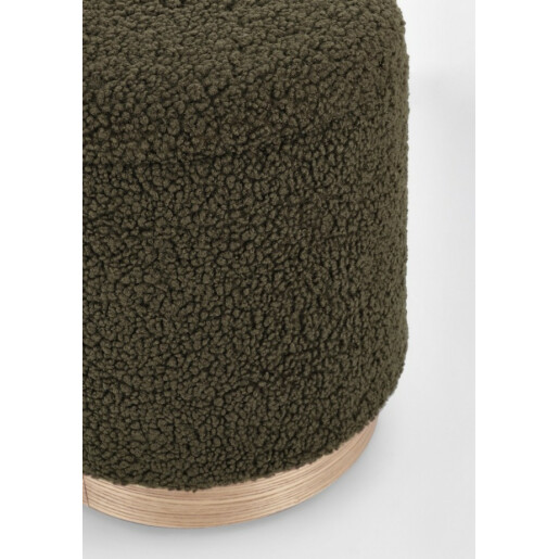 Set 2 tabureti lemn textil verde Zoya 30.5x35 cm, 37x42 cm