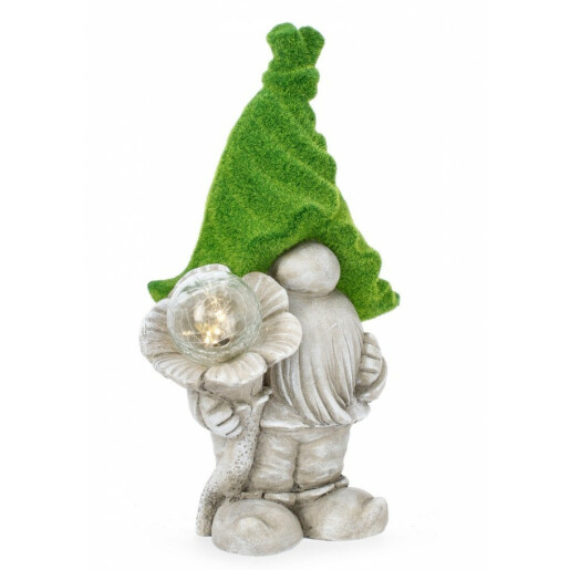 Set 2 figurine Gnom ceramica cu led 28x20x46 cm