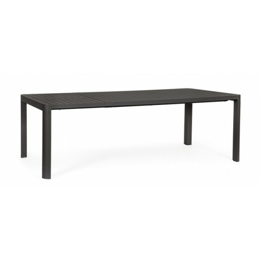 Masa extensibila aluminiu gri antracit Kiplin 180/240x100x77.5 cm