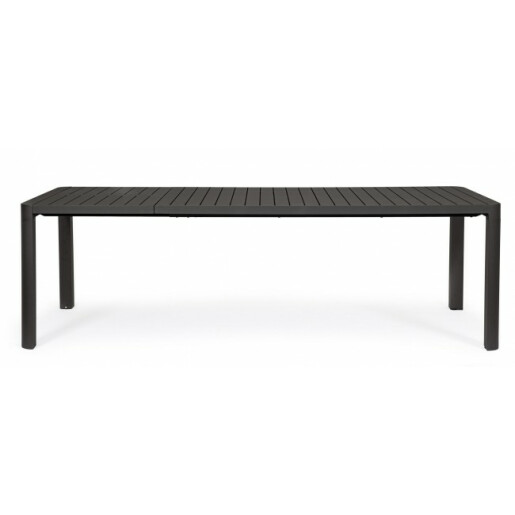 Masa extensibila aluminiu gri antracit Kiplin 180/240x100x77.5 cm