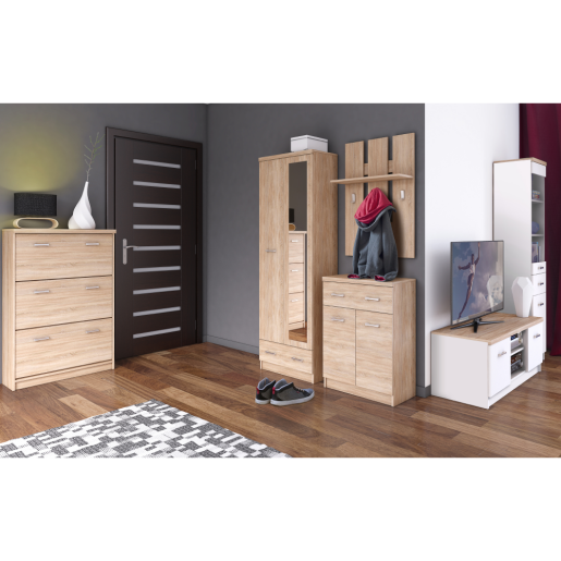 Pantofar PAL stejar SonomaTopty 80x27x121 cm