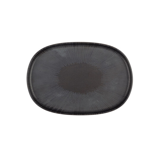 Set 4 platouri piatra gri bronz Horta 32,5x22,3x2,7h
