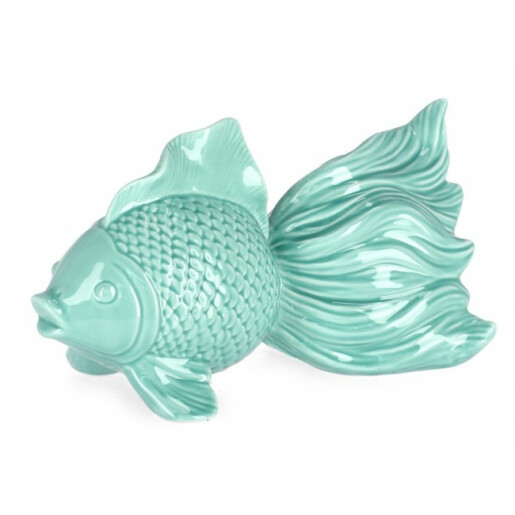 Set 3 figurine Pesti portelan turcoaz 26.2x14.3x14.1 cm