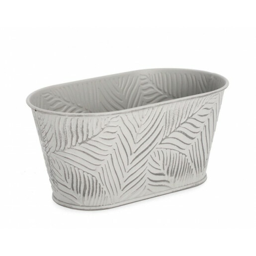 Set 12 ghivece flori zinc gri Benji 22.7x12.9x10.7 cm