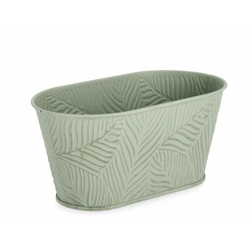 Set 12 ghivece flori zinc verde Benji 22.7x12.9x10.7 cm