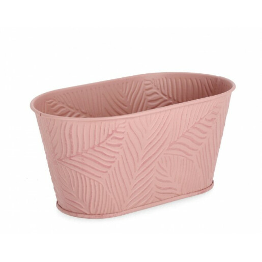Set 12 ghivece flori zinc roz Benji 22.7x12.9x10.7 cm