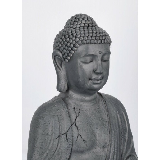 Figurina Buddha fibra sticla gri 52x41x71 cm