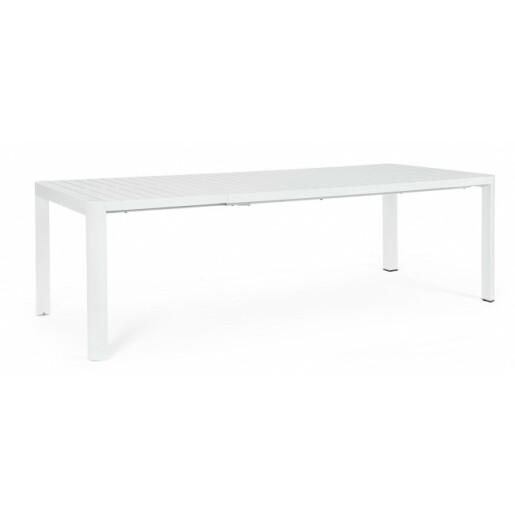 Masa extensibila aluminiu alb Kiplin 180/240x100x77.5 cm