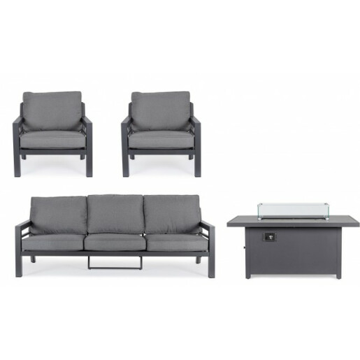 Set mobilier gradina cu incalzitor Hendrix 216x85x88 cm
