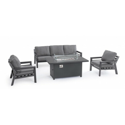 Set mobilier gradina cu incalzitor Hendrix 216x85x88 cm