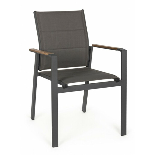 Set 18 scaune gradina gri Kubik 56.5x62x88 cm