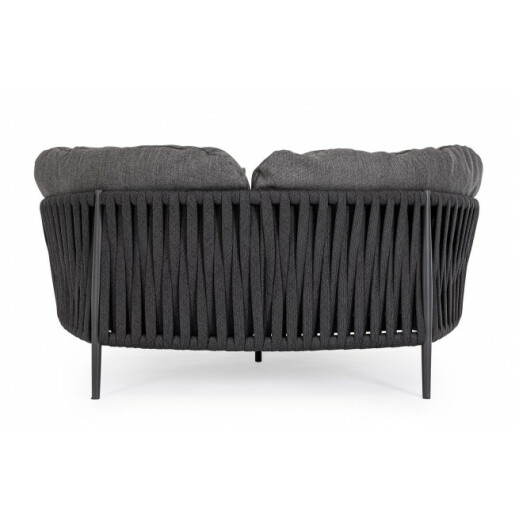 Canapea gri antracit Jacinta 160x145x91 cm
