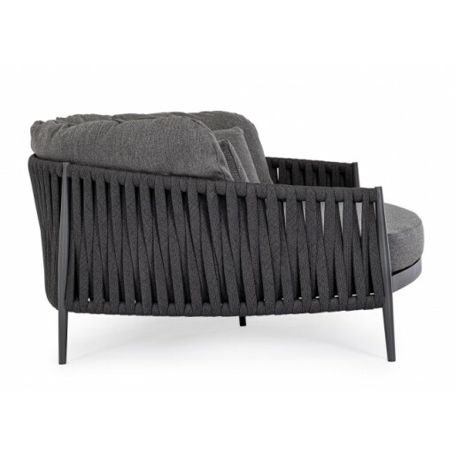 Canapea gri antracit Jacinta 160x145x91 cm