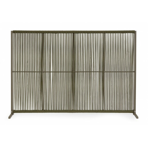 Paravan decorativ verde olive Paxson 180x30x120 cm