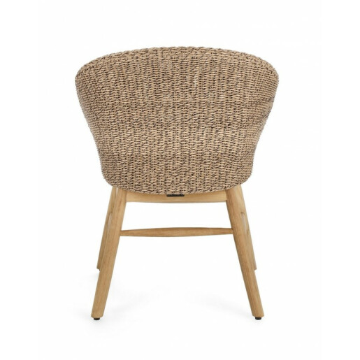 Set 2 scaune natur gri Abaca 62x57x84 cm