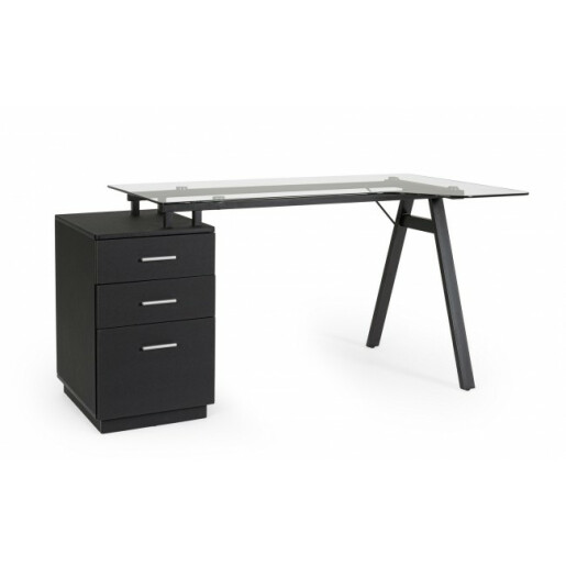 Birou negru Charlie 150.5x80x75 cm