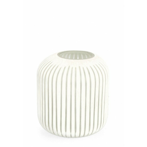 Vaza flori sticla alba Mattala 24x26 cm