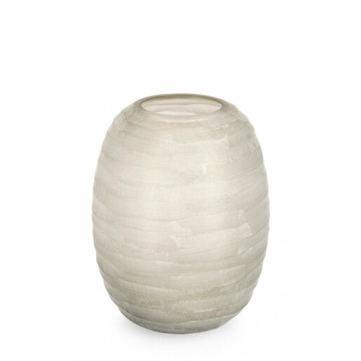 Vaza flori sticla bej Dondra 25x31 cm