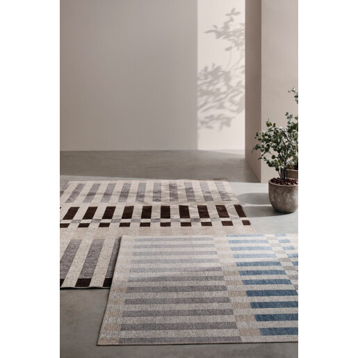 Covor poliester gri maro bej Hada 200x290x0,3h