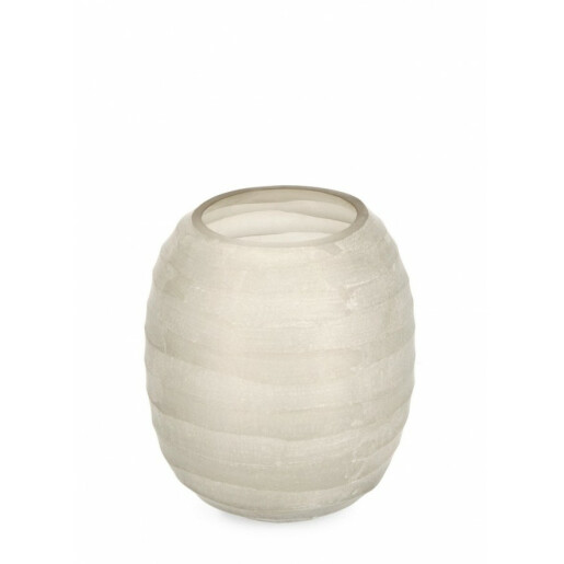 Vaza flori sticla bej Dondra 22x23 cm